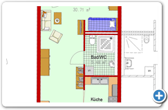 Beispiel 1 Raum Wohnung